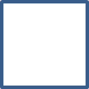 weißes Quadrat mit blauer Umrandung